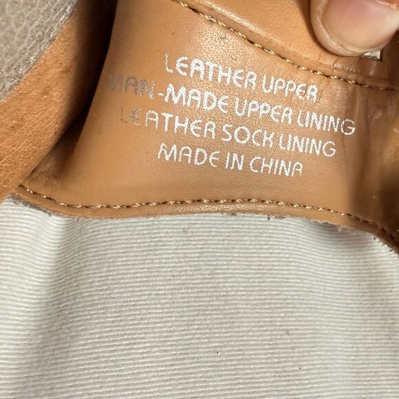 Earth Daylily Taupe Perforated Lace Up Leather Sandals - Picture 6 of 8